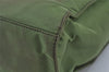 Authentic PRADA Vintage Nylon Tessuto Plastic Hand Tote Bag Purse Green 3921J