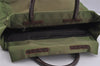 Authentic PRADA Vintage Nylon Tessuto Plastic Hand Tote Bag Purse Green 3921J