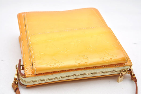 Auth Louis Vuitton Monogram Vernis Mott Shoulder Hand Bag Yellow M91059 LV 3921K
