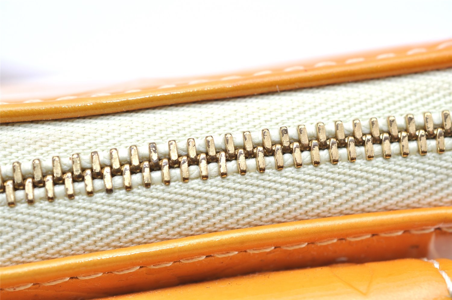 Auth Louis Vuitton Monogram Vernis Mott Shoulder Hand Bag Yellow M91059 LV 3921K