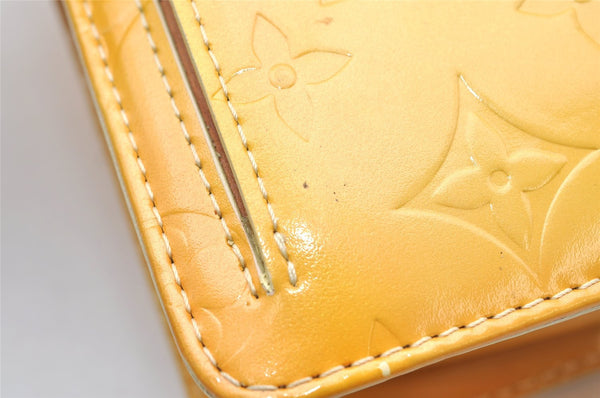 Auth Louis Vuitton Monogram Vernis Mott Shoulder Hand Bag Yellow M91059 LV 3921K