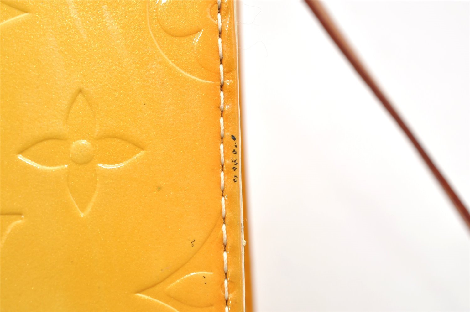 Auth Louis Vuitton Monogram Vernis Mott Shoulder Hand Bag Yellow M91059 LV 3921K