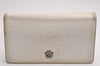 Authentic CHANEL Camellia Calf Skin CC Logo Long Wallet Purse White 3922J