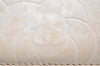 Authentic CHANEL Camellia Calf Skin CC Logo Long Wallet Purse White 3922J