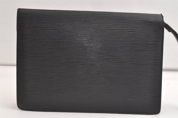 Authentic Louis Vuitton Epi Sellier Dragonne Clutch Bag Black M52612 LV 3922K