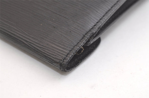 Authentic Louis Vuitton Epi Sellier Dragonne Clutch Bag Black M52612 LV 3922K