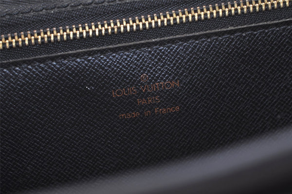 Authentic Louis Vuitton Epi Sellier Dragonne Clutch Bag Black M52612 LV 3922K