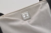 Authentic CHANEL Sports Line High Summer Nylon Leather CC Tote Bag Gray 3923J