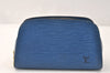 Authentic Louis Vuitton Epi Dauphine Cosmetic Pouch Blue M48445 LV 3924K