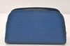 Authentic Louis Vuitton Epi Dauphine Cosmetic Pouch Blue M48445 LV 3924K