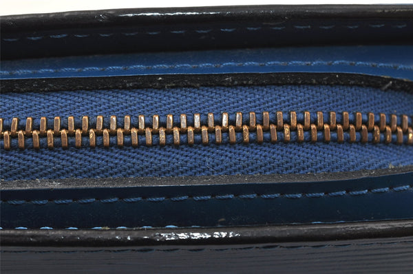 Authentic Louis Vuitton Epi Dauphine Cosmetic Pouch Blue M48445 LV 3924K