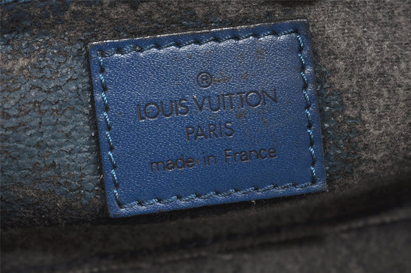 Authentic Louis Vuitton Epi Dauphine Cosmetic Pouch Blue M48445 LV 3924K