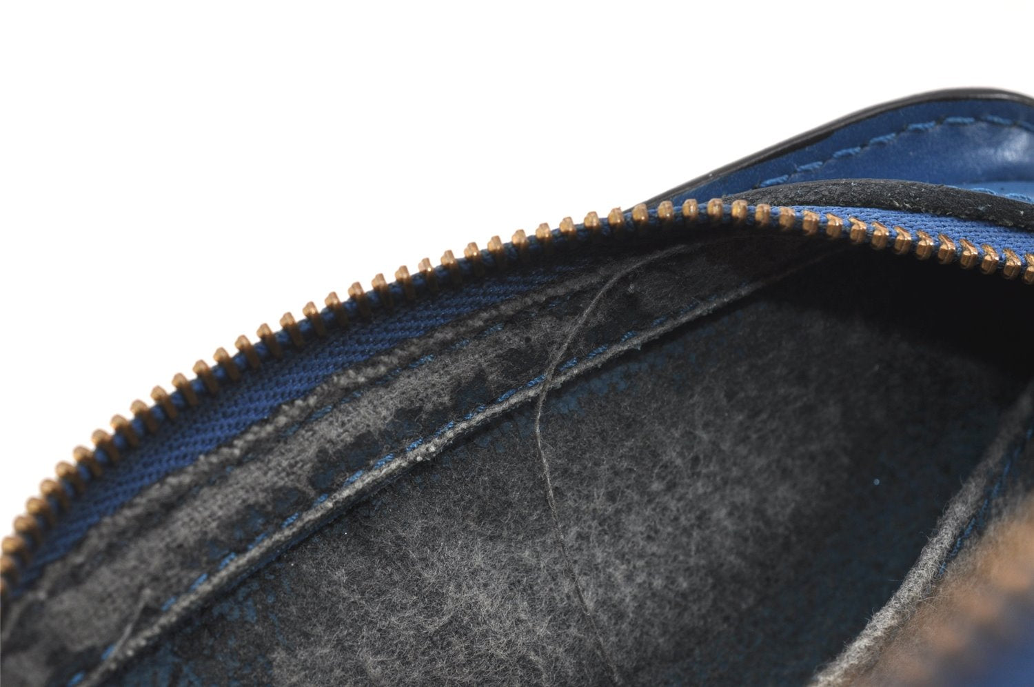 Authentic Louis Vuitton Epi Dauphine Cosmetic Pouch Blue M48445 LV 3924K