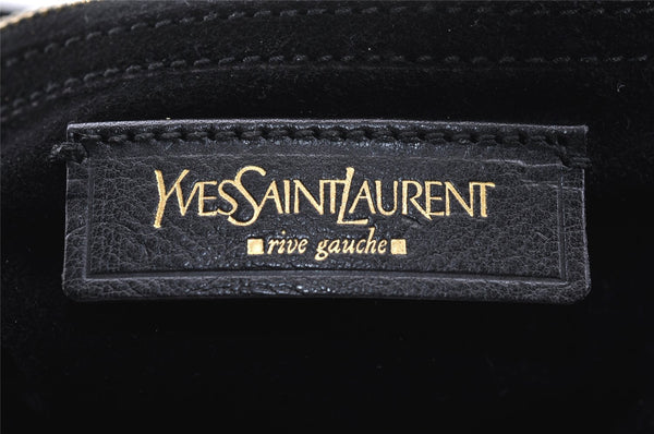 Authentic YVES SAINT LAURENT Muse Two Hand Bag Leather 197149 Black 3925I