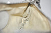 Authentic Chloe Mini Paddington Vintage Leather Hand Bag Pouch Purse White 3926I