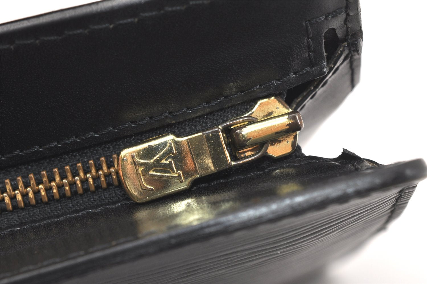 Authentic Louis Vuitton Epi Pochette Homme Clutch Bag Black M52522 Junk 3926K