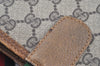 Authentic GUCCI Web Sherry Line Shoulder Tote Bag GG PVC Leather Brown 3927H
