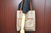 Authentic GUCCI Web Sherry Line Shoulder Tote Bag GG PVC Leather Brown 3927H