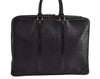 Authentic Louis Vuitton Epi Porte Documents Voyage Briefcase M59162 Black 3927J
