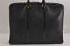 Authentic Louis Vuitton Epi Porte Documents Voyage Briefcase M59162 Black 3927J