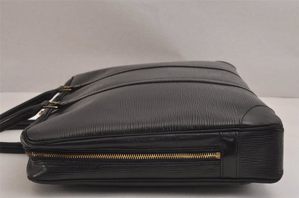 Authentic Louis Vuitton Epi Porte Documents Voyage Briefcase M59162 Black 3927J