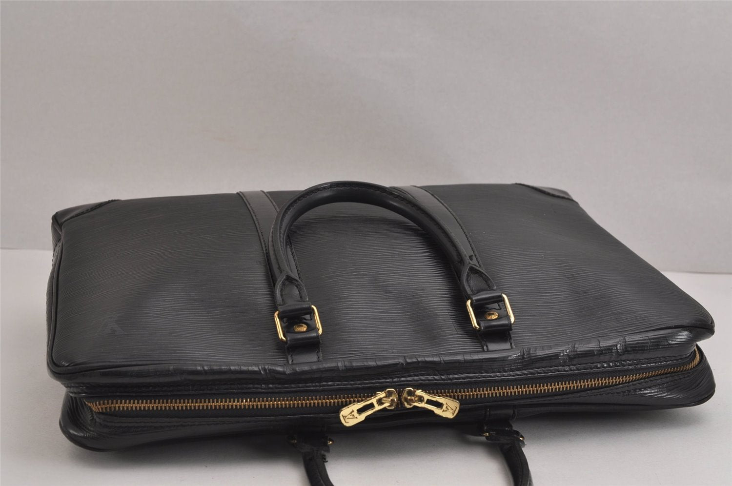 Authentic Louis Vuitton Epi Porte Documents Voyage Briefcase M59162 Black 3927J