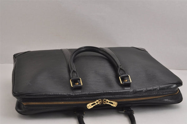 Authentic Louis Vuitton Epi Porte Documents Voyage Briefcase M59162 Black 3927J