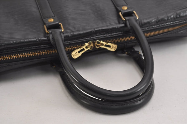 Authentic Louis Vuitton Epi Porte Documents Voyage Briefcase M59162 Black 3927J