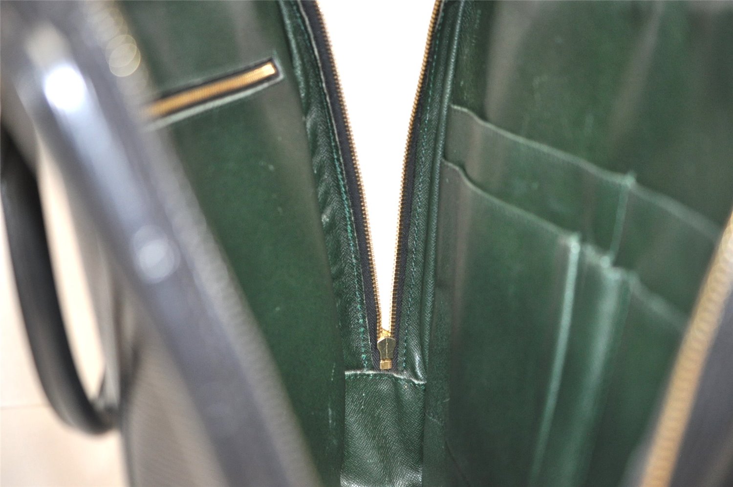 Authentic Louis Vuitton Epi Porte Documents Voyage Briefcase M59162 Black 3927J