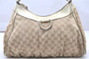 Authentic GUCCI Abbey Shoulder Hand Bag GG Canvas Leather 189833 Beige 3927K