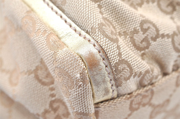 Authentic GUCCI Abbey Shoulder Hand Bag GG Canvas Leather 189833 Beige 3927K