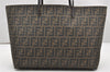 Authentic FENDI Vintage Zucca Shoulder Tote Bag PVC Leather Brown 3929K