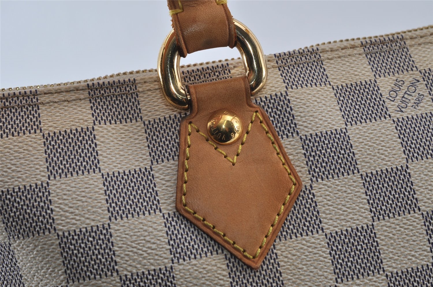 Authentic Louis Vuitton Damier Azur Saleya PM Shoulder Tote Bag N51186 LV 3930I