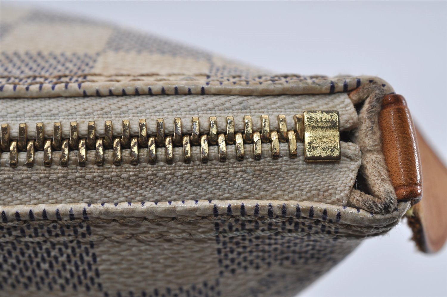 Authentic Louis Vuitton Damier Azur Saleya PM Shoulder Tote Bag N51186 LV 3930I