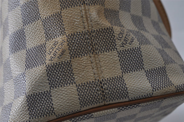 Authentic Louis Vuitton Damier Azur Saleya PM Shoulder Tote Bag N51186 LV 3930I