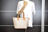 Authentic Louis Vuitton Damier Azur Saleya PM Shoulder Tote Bag N51186 LV 3930I
