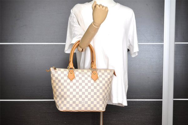 Authentic Louis Vuitton Damier Azur Saleya PM Shoulder Tote Bag N51186 LV 3930I