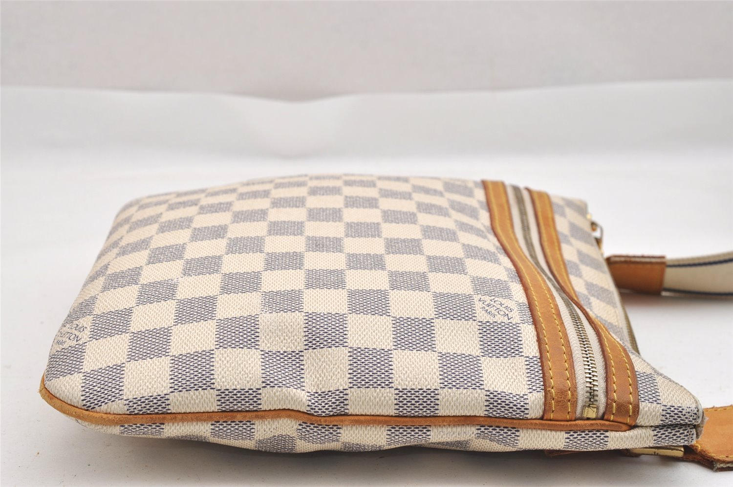 Auth Louis Vuitton Damier Azur Pochette Bosphore N51112 Shoulder Cross Bag 3931K