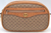Authentic GUCCI Micro GG PVC Leather Shoulder Cross Body Bag Purse Brown 3932I
