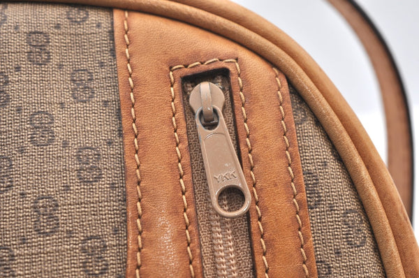 Authentic GUCCI Micro GG PVC Leather Shoulder Cross Body Bag Purse Brown 3932I