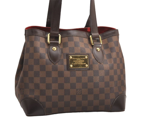 Authentic Louis Vuitton Damier Hampstead PM Shoulder Tote Bag N51205 LV 3932J