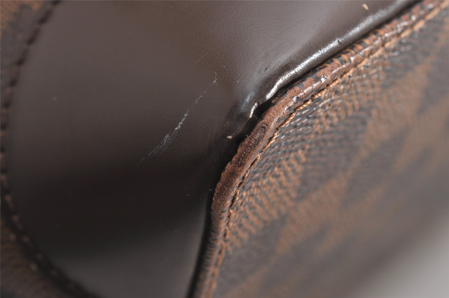 Authentic Louis Vuitton Damier Hampstead PM Shoulder Tote Bag N51205 LV 3932J