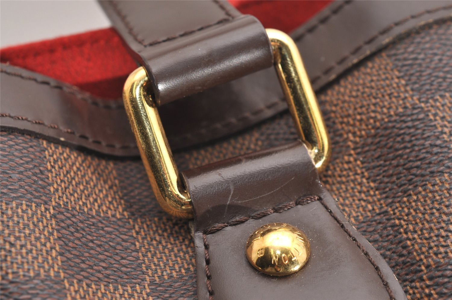 Authentic Louis Vuitton Damier Hampstead PM Shoulder Tote Bag N51205 LV 3932J