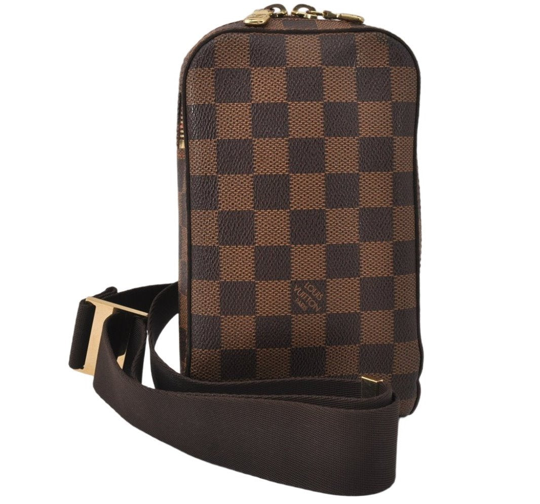 Authentic Louis Vuitton Damier Geronimos Waist Body Bag N51994 LV 3932K