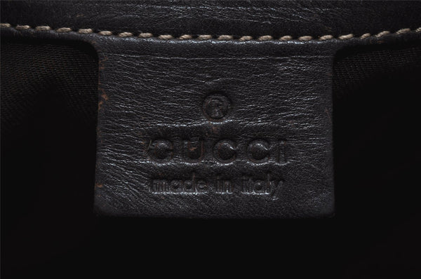 Authentic GUCCI Shoulder Cross Body Bag Purse GG PVC Leather 223666 Brown 3933I