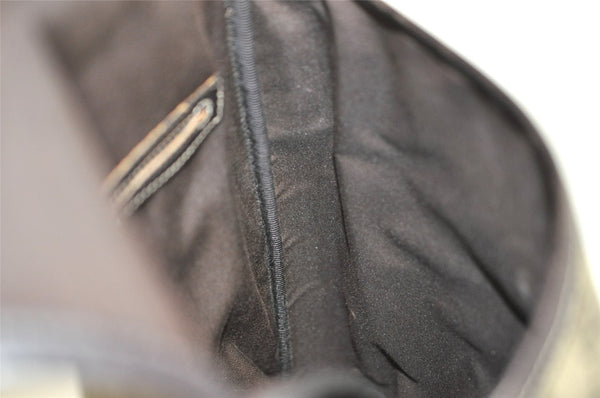 Authentic GUCCI Shoulder Cross Body Bag Purse GG PVC Leather 223666 Brown 3933I