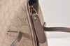 Authentic GUCCI Vintage 2Way Shoulder Tote Bag GG PVC Leather 353440 Beige 3933K