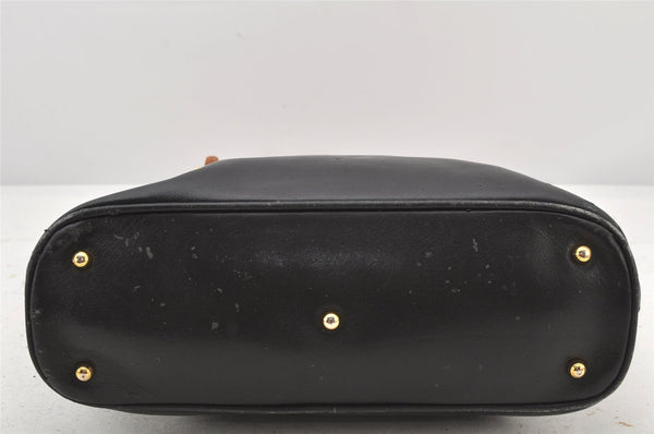 Authentic GUCCI Bamboo 2Way Shoulder Hand Bag Purse Leather Black Junk 3934K