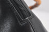 Authentic GUCCI Bamboo 2Way Shoulder Hand Bag Purse Leather Black Junk 3934K