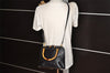 Authentic GUCCI Bamboo 2Way Shoulder Hand Bag Purse Leather Black Junk 3934K